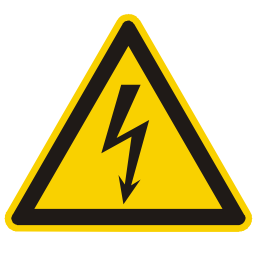 Download free electric thunderbolt alert triangle information attention icon